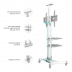 Мобильная стойка для телевизора ONKRON TS1552 белая